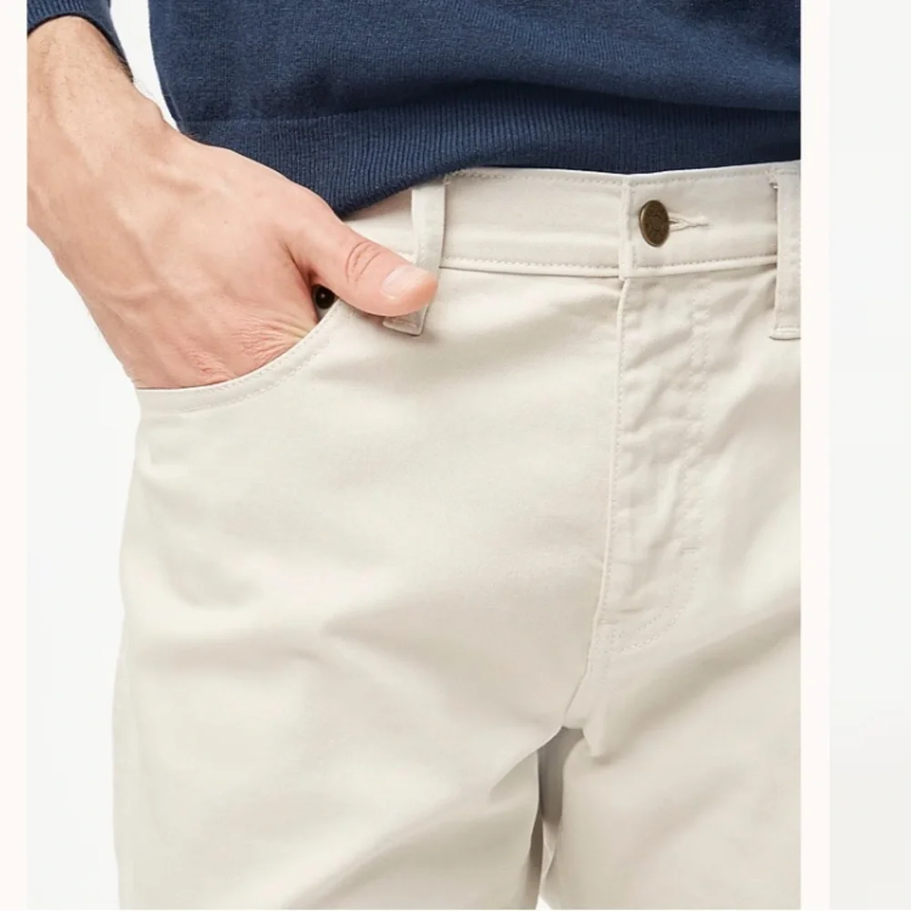 J crew stone beige Slim-fit garment-dyed five-pocket pant
